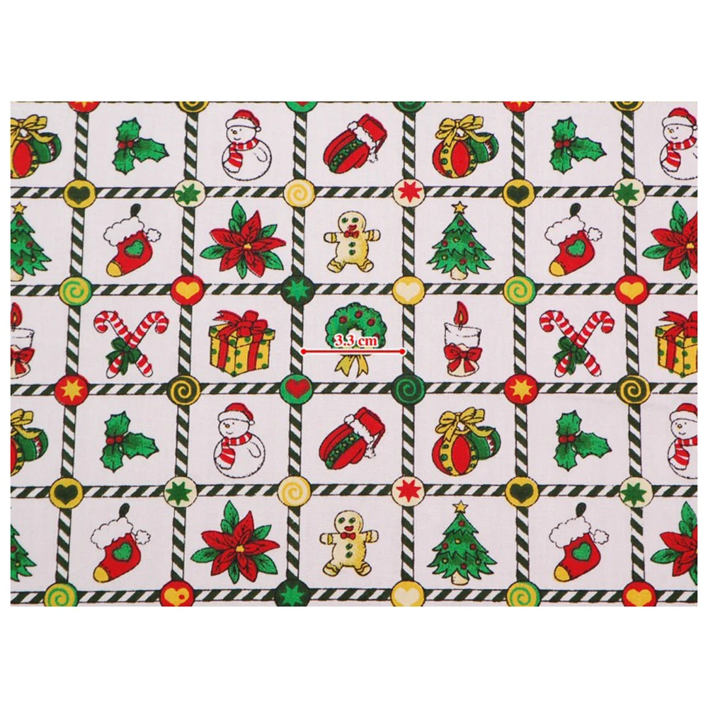 

5/10PCS Christmas Cotton Fabric Decor Squares Quilting Xmas DIY Cloth Handmade Sewing Craft Christmas Decor Table Cloth 25*25cm