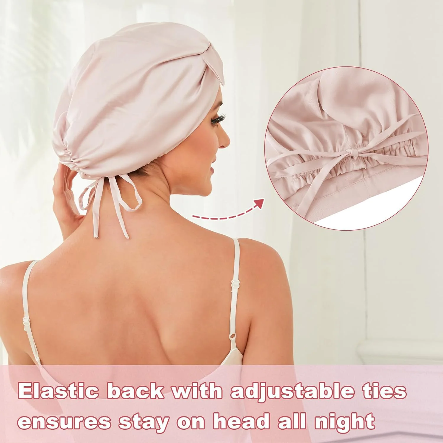 Модная мягкая однотонная шелковая шапка-тюрбан для женщин