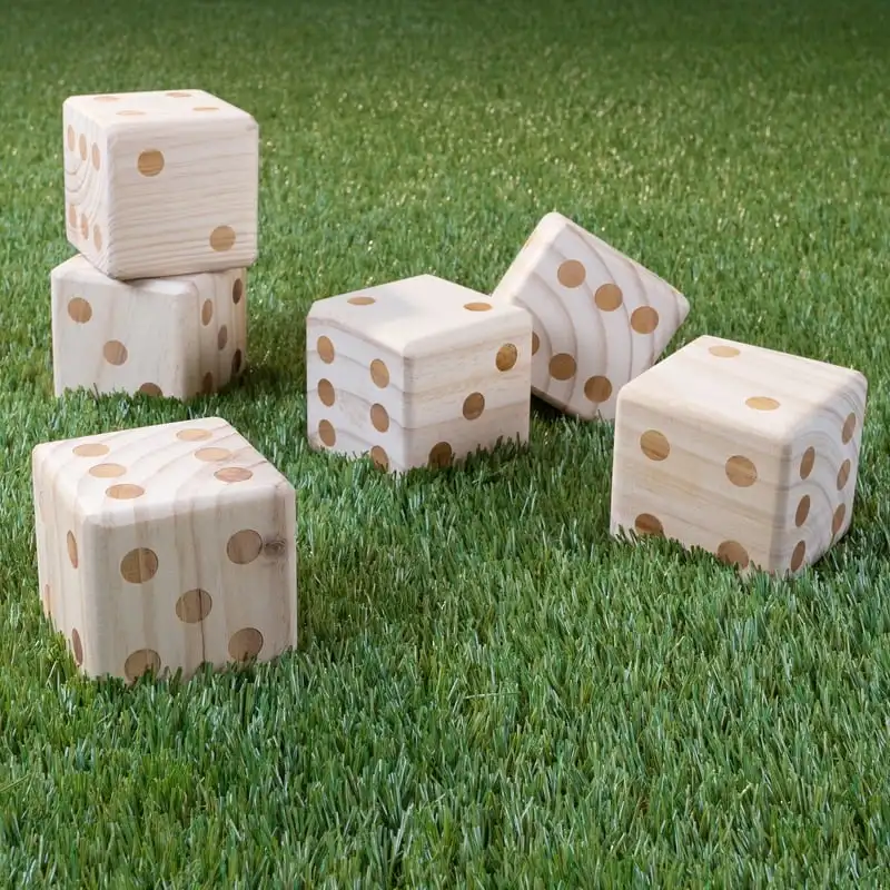 

Wooden Yard Dice Outdoor Lawn