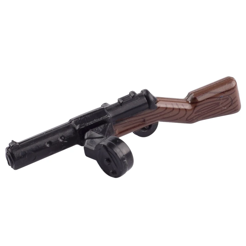 Армейское оружие из дерева "Wood Grain Guns", строительные блоки 98k PPSH, фигурки полицейских сил SWAT, аксессуары винтовки, кирпичи игрушек в подарок детям.