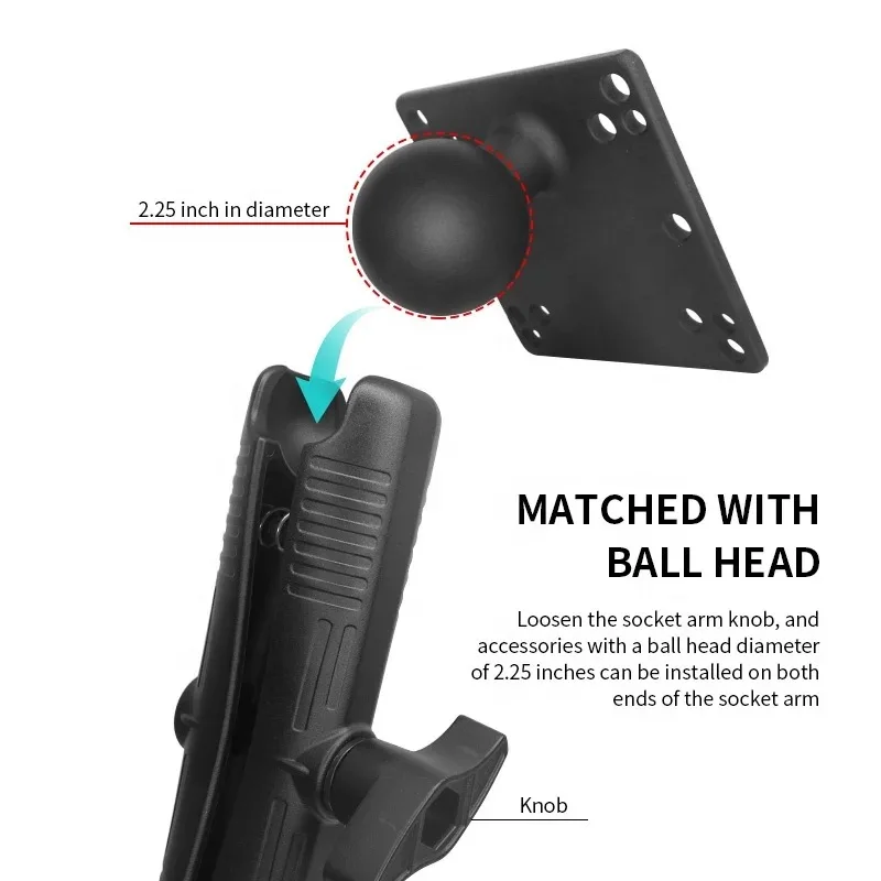 Круглое основание AMPS с диагональю 2 25 дюйма до пластины 100x100VESA двойным гнездом