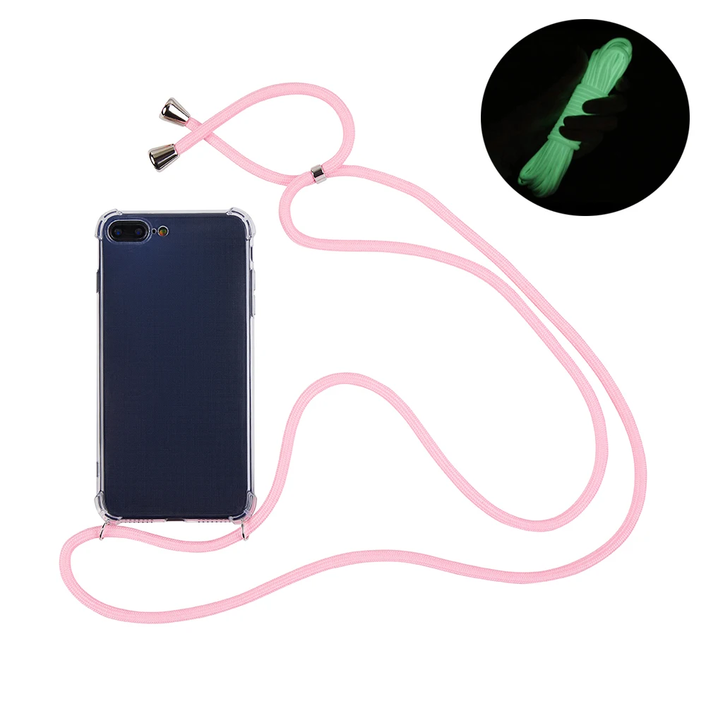 

Transparent Cell Phone Case With Lanyard Necklace Neck Strap Rope Cord For Huawei P40 Pro P30 Lite P20 Plus Mate 20 Pro 20X