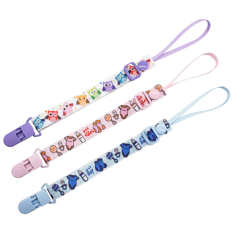 

Adjustable Cartoon Pacifiers Leashes for Baby Pacifier Clip Soother Nipple Chain Holder Pacifier Teether Anti-drop Strap