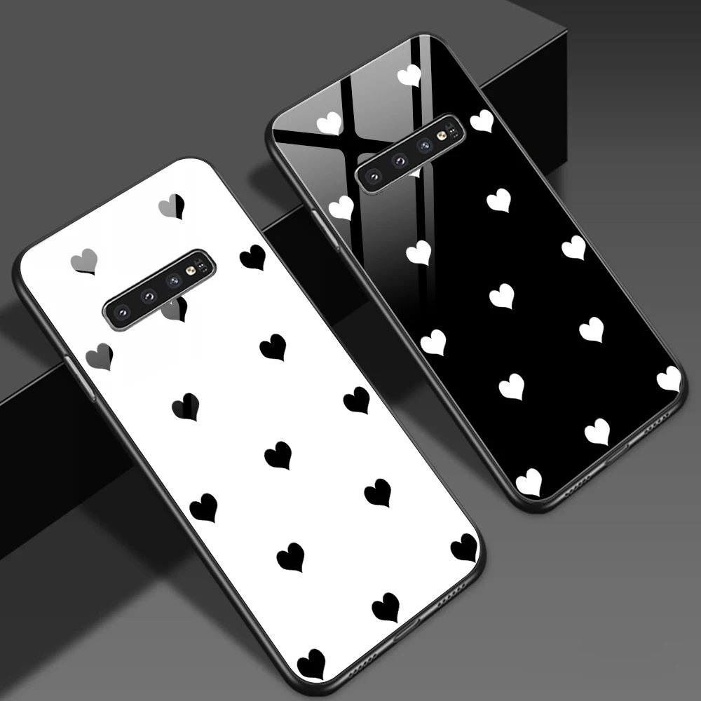 

Couple Case For Samsung Galaxy S22 S10 A51 S8 S10e S20 FE Ultra A52 A32 A12 Note 20 10 Plus Tempered Glass Valentine's Day Cover