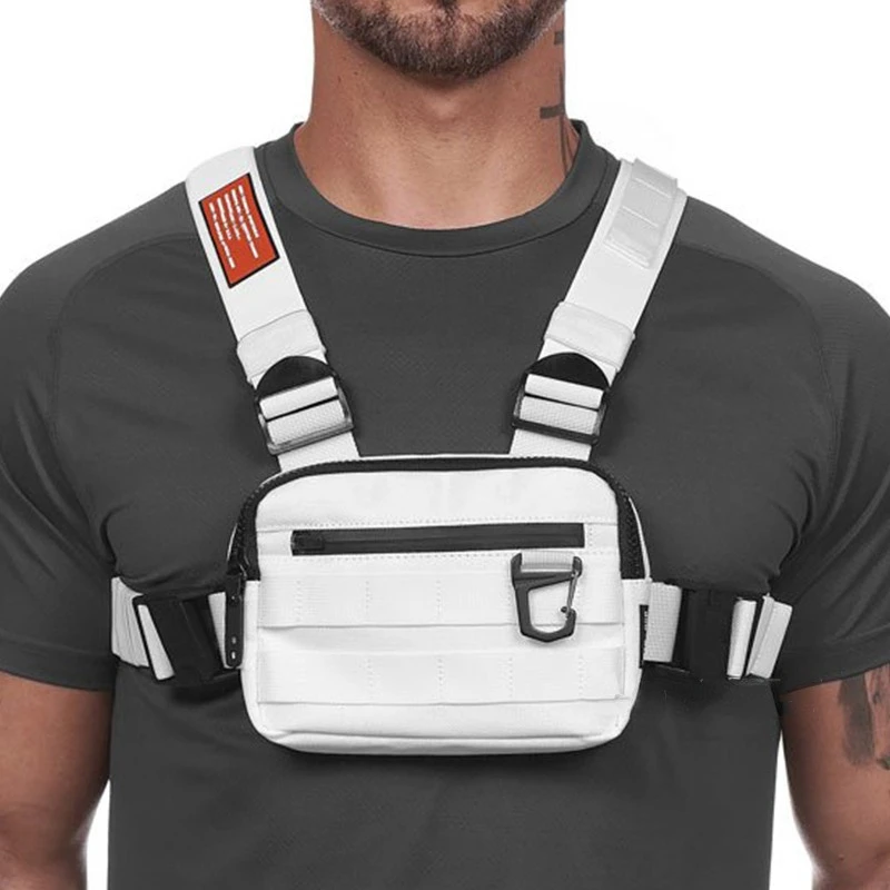 

New equipment chest bag male function casual outdoor style chest bag small tactical vest bags streetwear for male kanye waist