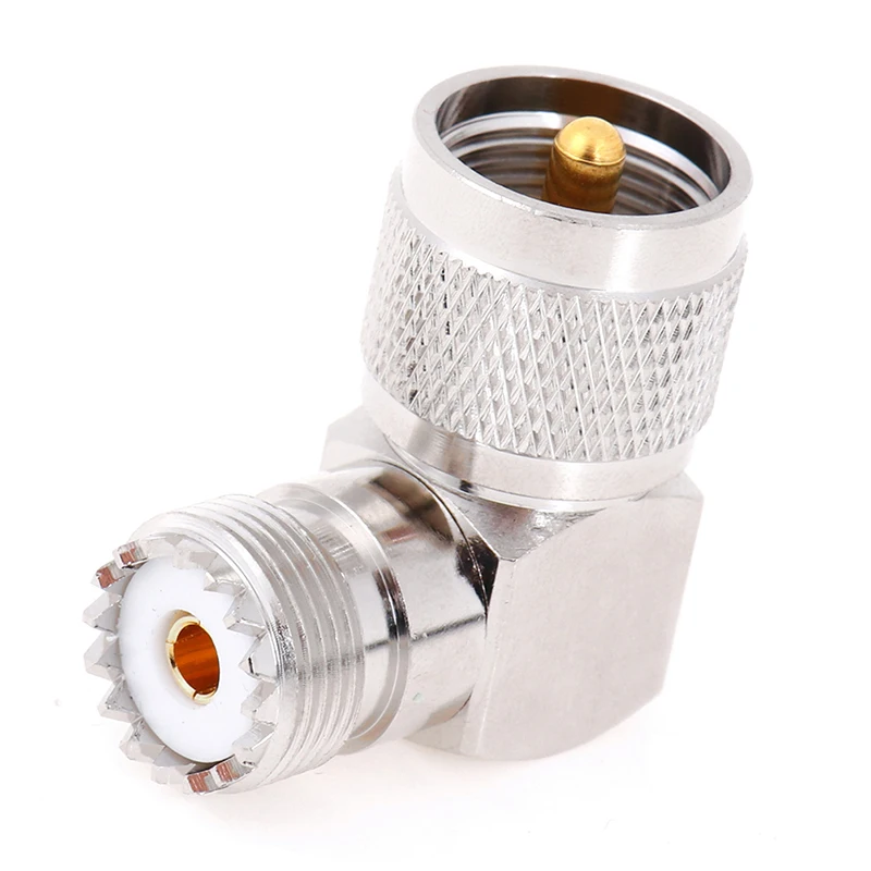 

UHF SO-239 Female to UHF PL-259 Male Right Angle 90 Degree RF Connector
