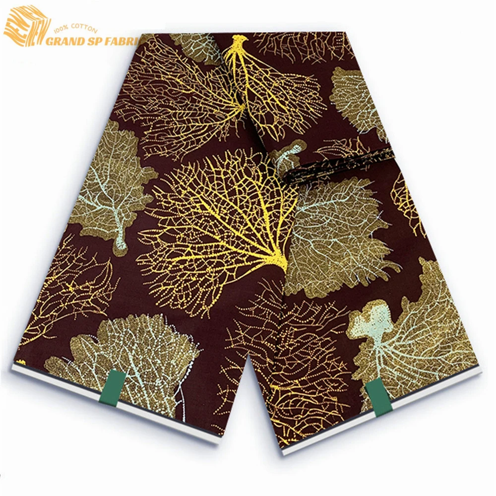 

Grand Super Fabric 100% Cotton African Wax Fabric High Quality Wax Print Ankara Fabric For Sewing 6yards Women Fabric VLS59