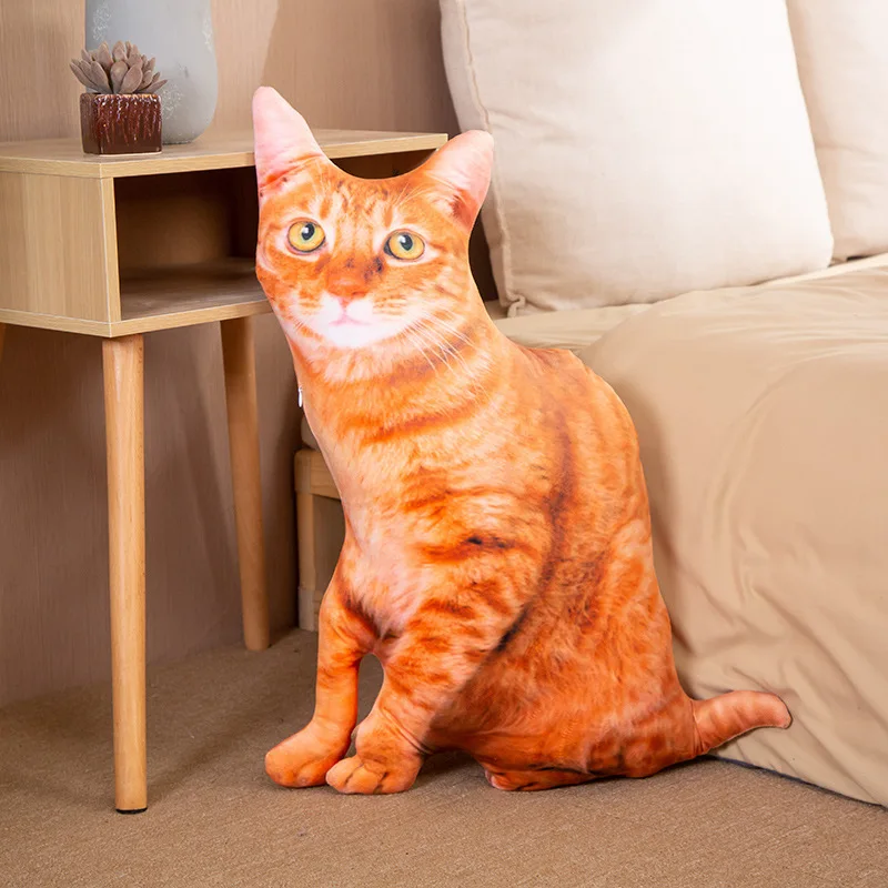 Имитация кота плюшевые игрушки трехмерная подушка для сна украшение дивана