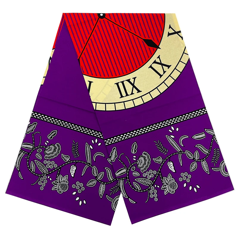 

Фиолетовая оригинальная ткань, ткань из Анкары, 100% хлопок, африканская восковая ткань, печать батик, Голландская ткань, 6 ярдов, «сделай сам» для шитья TN0923