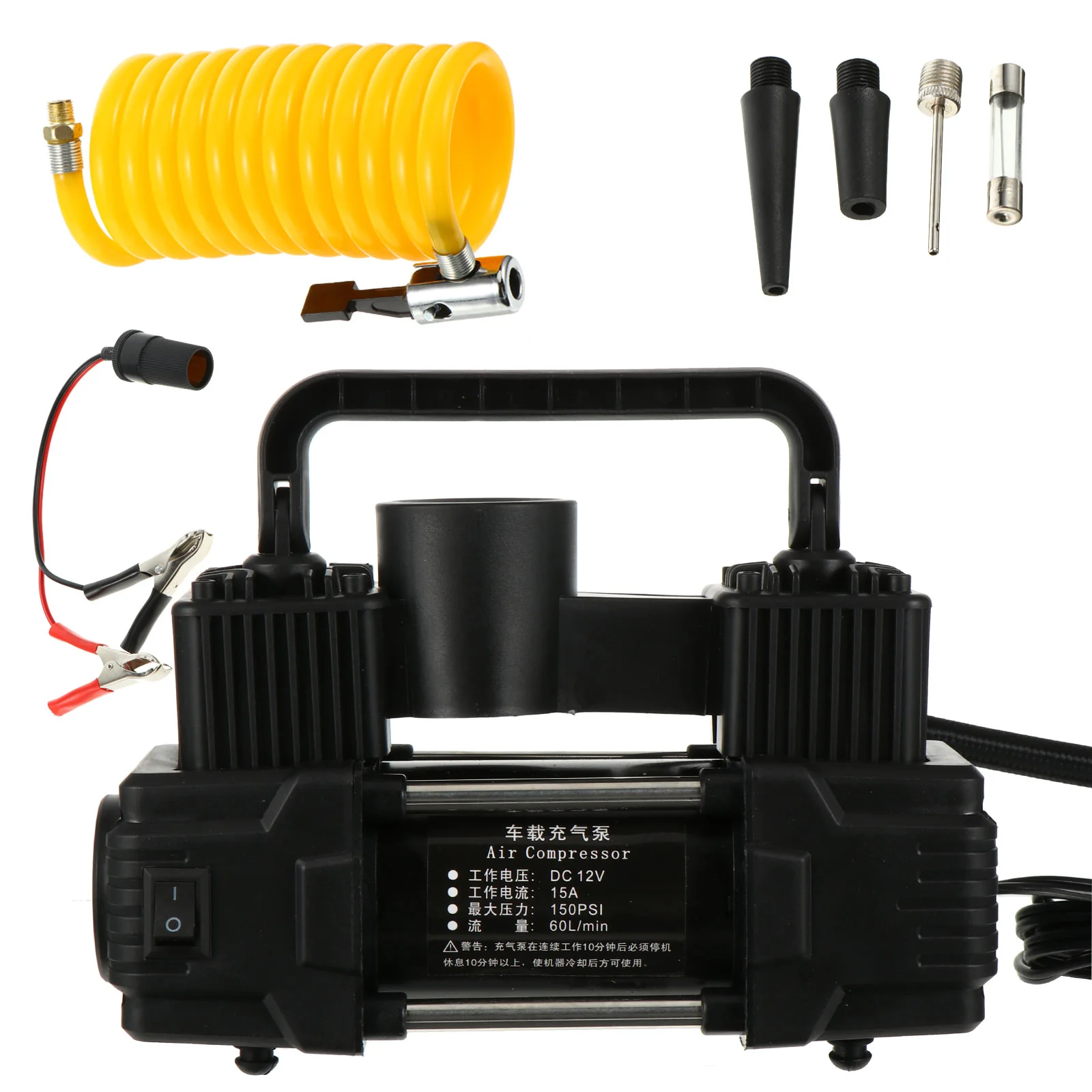 

1pc Dual Power Tire Pump Car Inflatable Pump