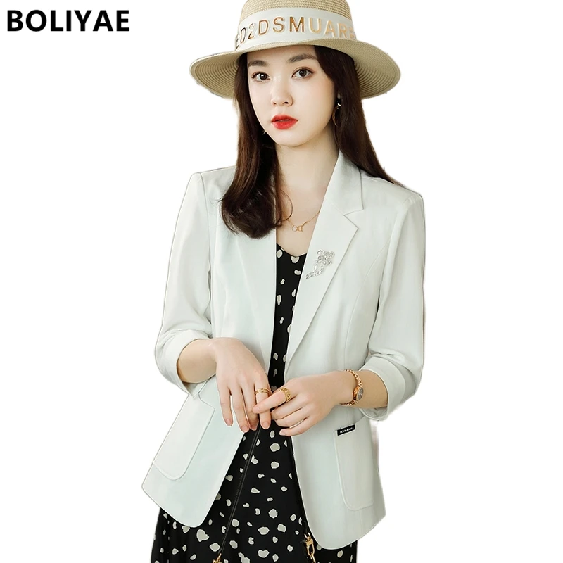 

New Women Floral Dress Fashion Suits 2 Piece Set For 1/2 Sleeves Blazer Solid Jacket & Dress Businesss Office Lady Suit Feminino