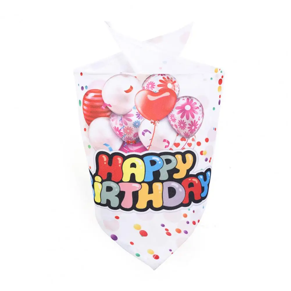 

Long Lasting Great Puppy Saliva Bib Dog Birthday Bandana Decor Polyester Dog Saliva Towel Friendly to Skin Pet Product