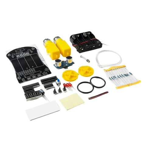 Умный автомобиль DIY Electronic Kit 51 MCU Ультразвуковой автомобиль для объезда препятствий с автоматическим ранжированием, программирующий робота DIY Kit