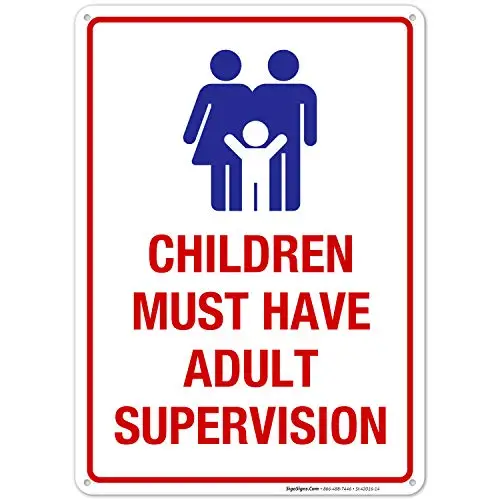 

Children Must Have Adult Supervision Sign, Pool Sign