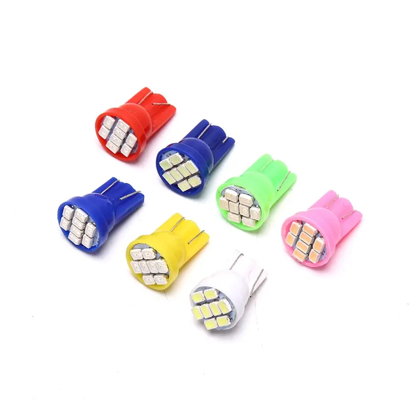 

Hot sale 10pcs T10 LED W5W car parking light Wedge Bulb auto Dashboard Indicator Lamps DC 12V