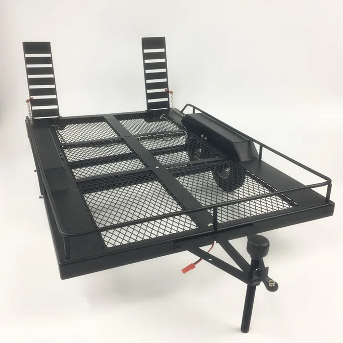 

Тяжелый металлический прицеп для 1 / 10 RC Rock Crawler truck trx4 scx10 90046 90047 cc01 D90 D110, обновленные аксессуары