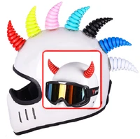 1 pcs motorcycle helmet devil sheep horns motocross electric bike car styling decoration stickers universal helmet accessories
