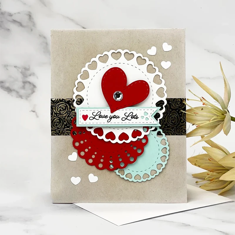 

Panalisacraft, День Святого Валентина, любовь, круг, металлические штампы, трафареты для «сделай сам», Скрапбукинг/альбом, декоративное тиснение, «...