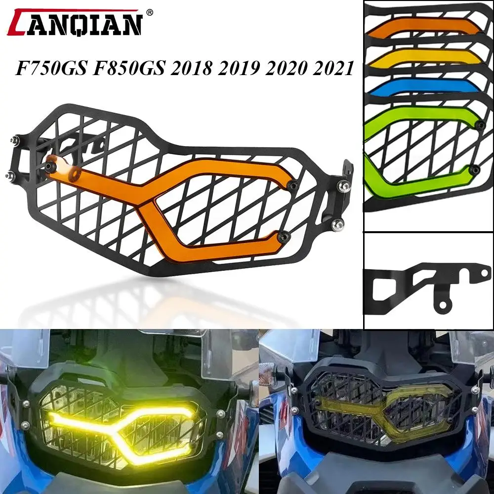 

FOR BMW F750GS F850GS F750 F850 F 750 850 GS 2018 2019 2020 2021 Motobike Accessories Headlight Protector Cover Grill Lamp Patch
