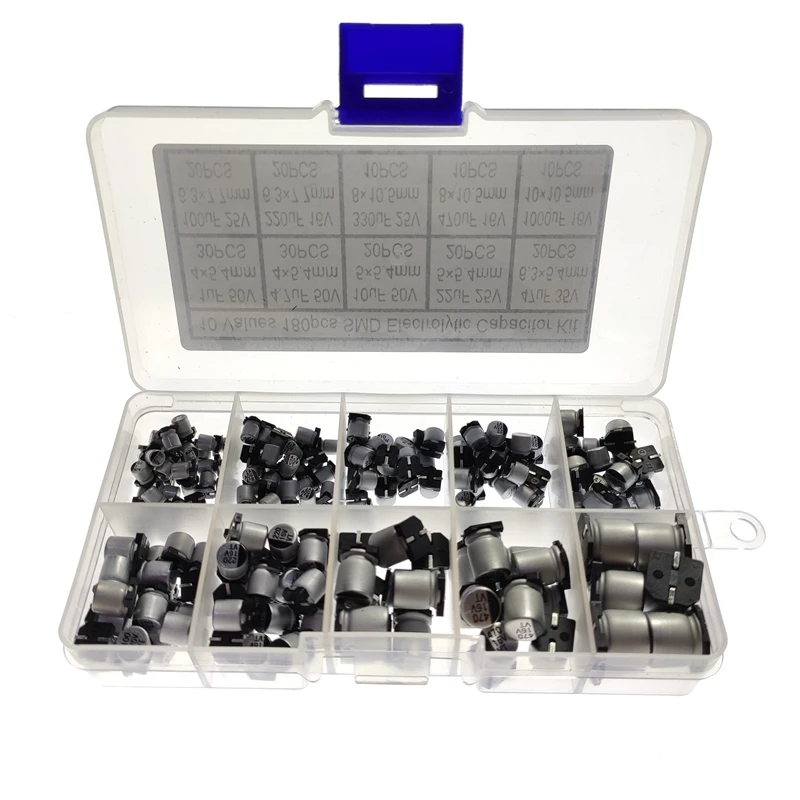 180 шт. 1 мкФ 50 В 4X5 4 мм-1000 16 электролитические конденсаторы SMD в ассортименте