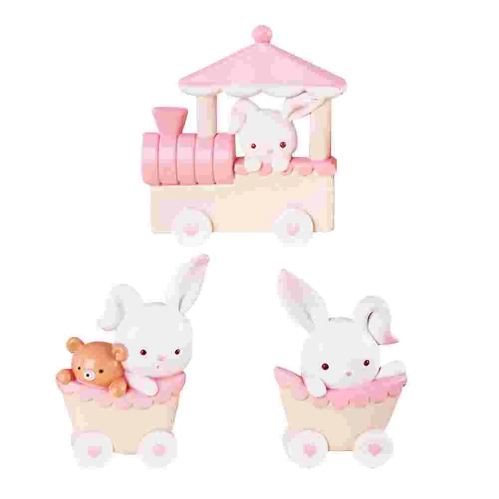 

Рождественский поезд, кролик, украшение: 3 шт., фигурки кроликов, рождественские подарочные игрушки, украшение для рождественской вечеринки,...