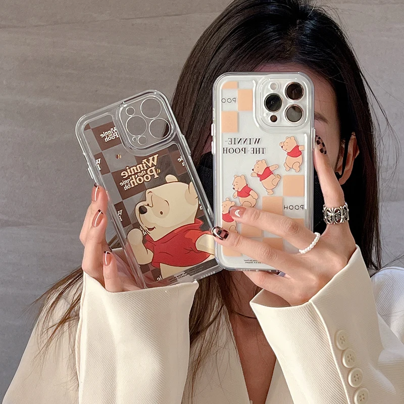 

Cartoon Disney Winnie the Pooh Phone Case for iPhone 11 12 13 mini pro XS MAX 8 7 Plus X XR Cover