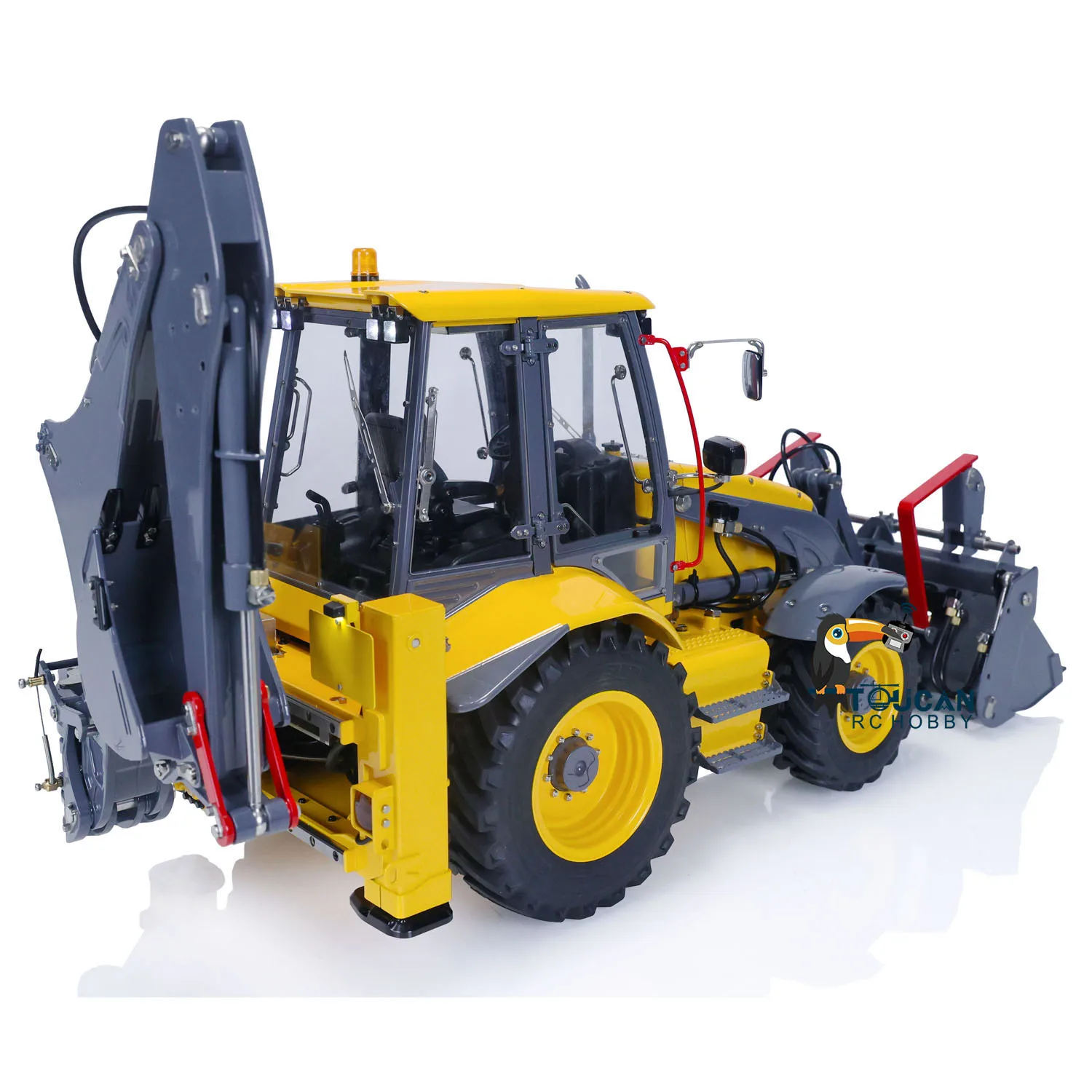 LESU 1/14 RC Экскаватор-погрузчик Металлический гидравлический Aoue Bl71 2 в 1