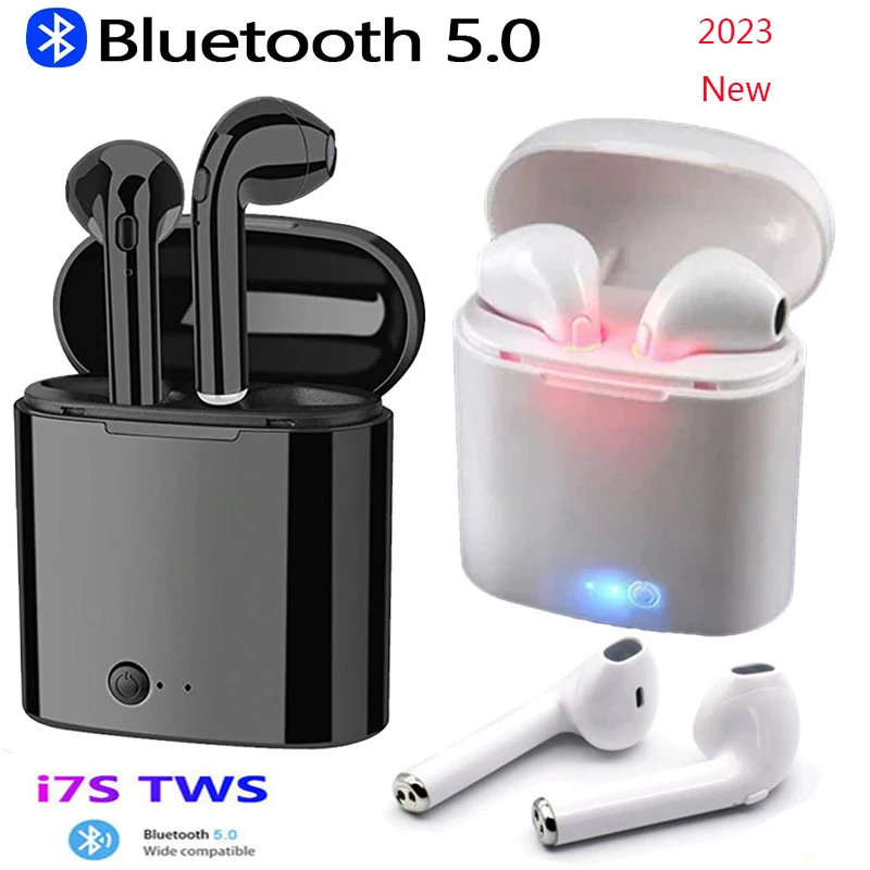 

i7s TWS Wireless Headphones Bluetooth 5.0 Earphones sport Earbuds Headset With Mic Charging box Headphones pk i9 i12 Y30 Y50 A6S