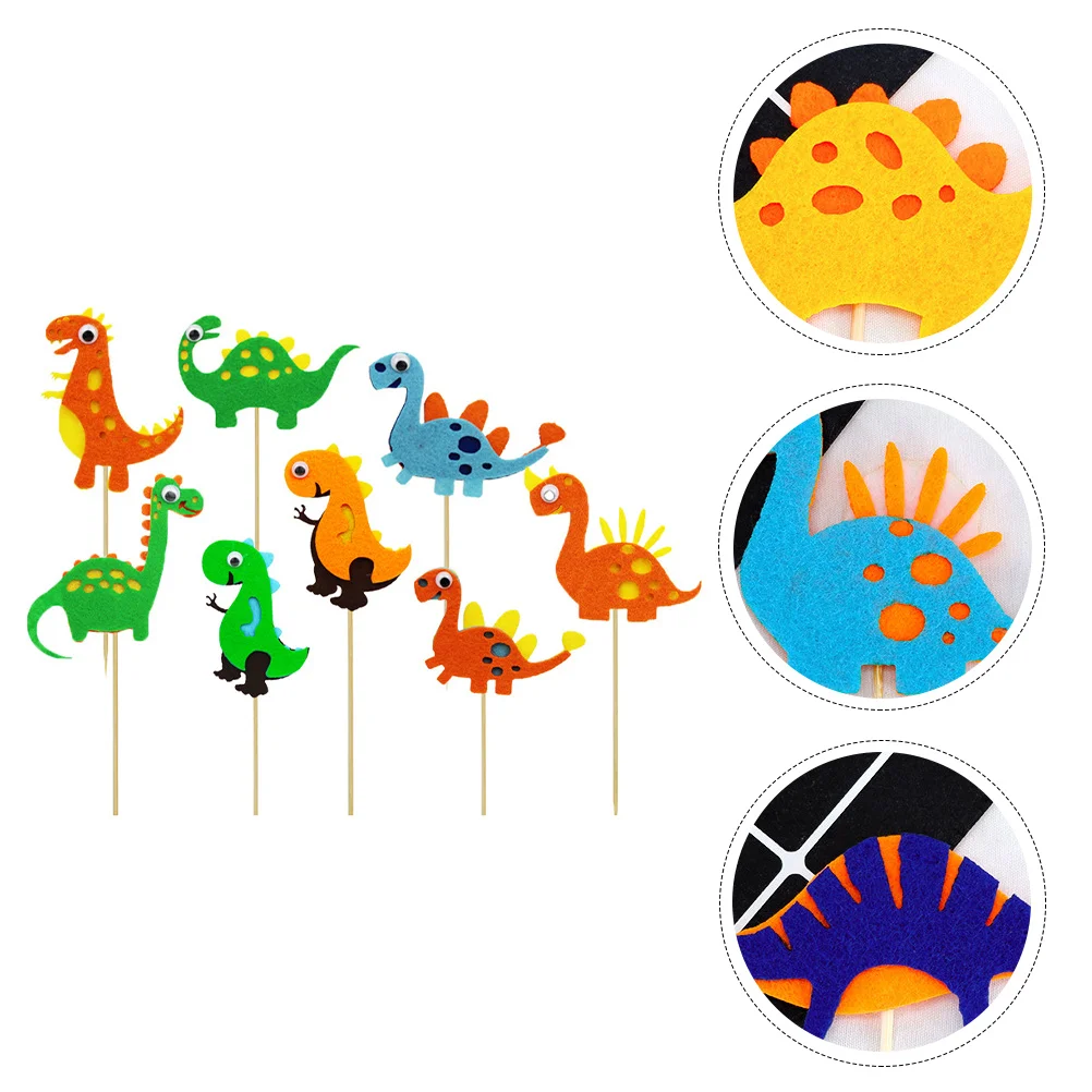 

8 Cartoon Shape Cake Picks Fabrics Cake Decor