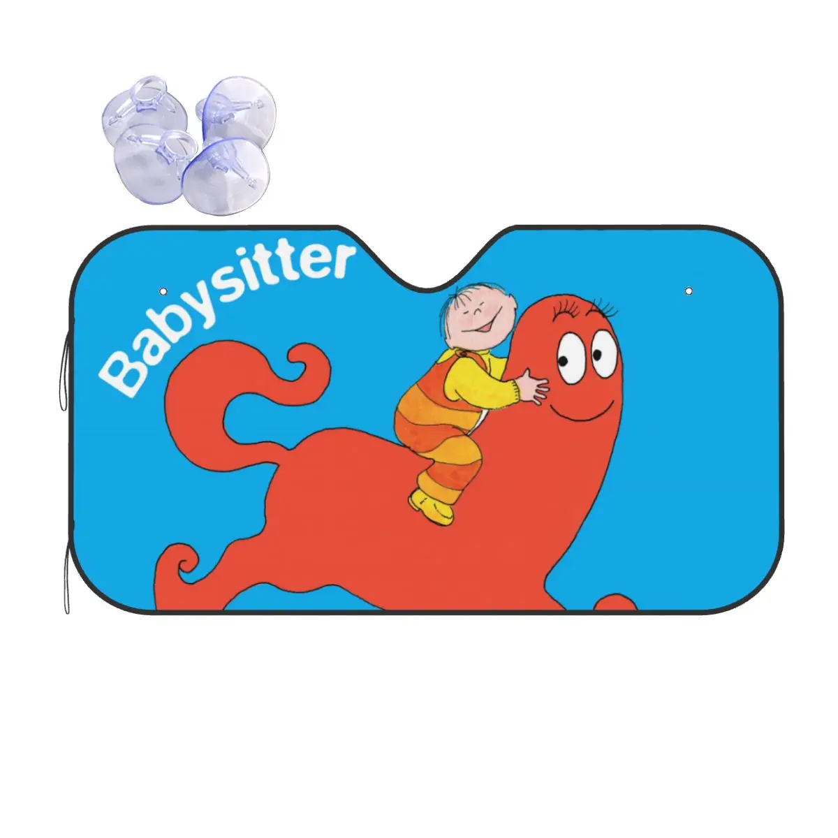 

Les Barbapapa Funny Windshield Sunshade 70x130cm Cute Barbabravo Aluminium Foil Car Window Windscreen Cover Car-covers