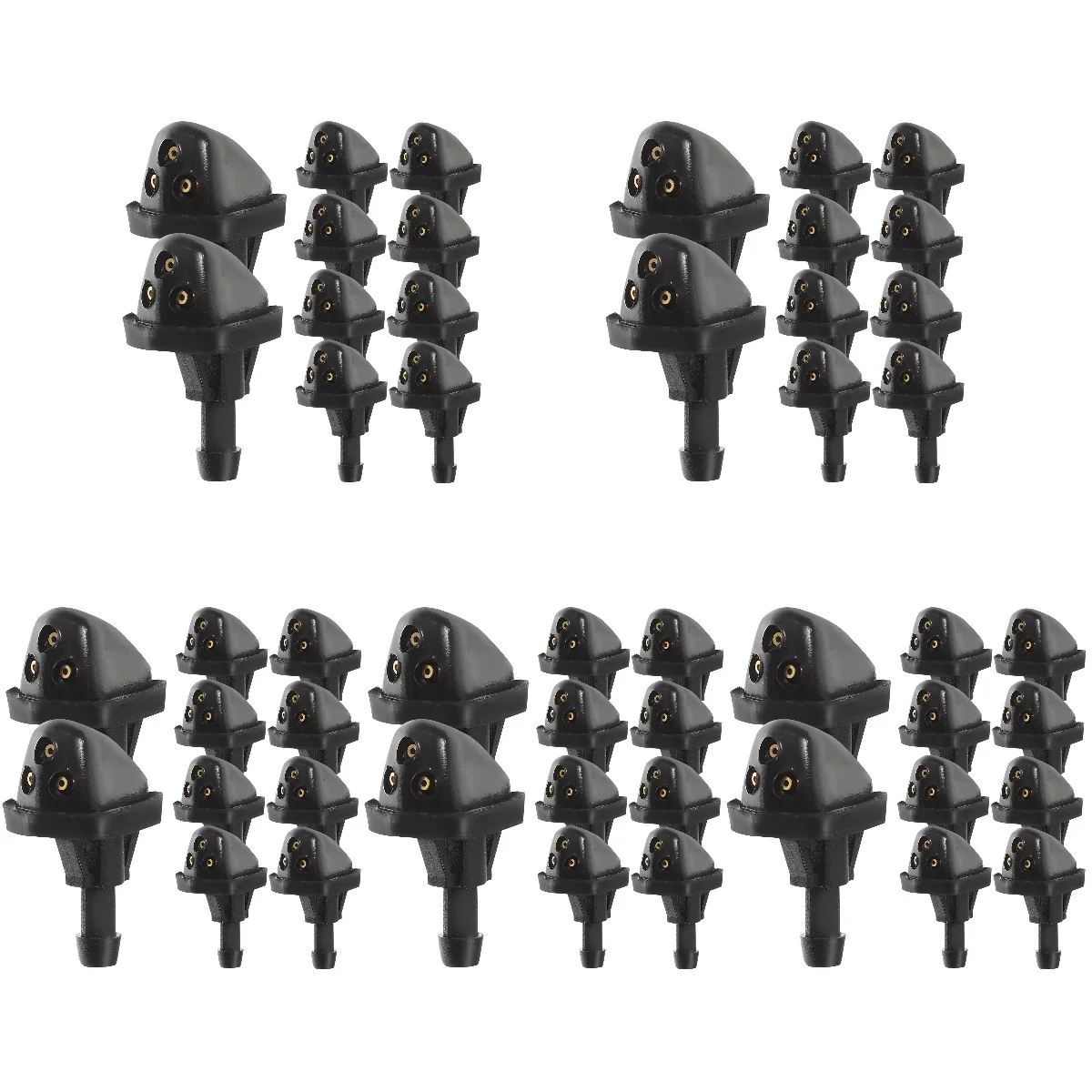 

50 pcs Front Windshield Washer Nozzle Wiper Nozzle 3 Holes Window Washer Jet