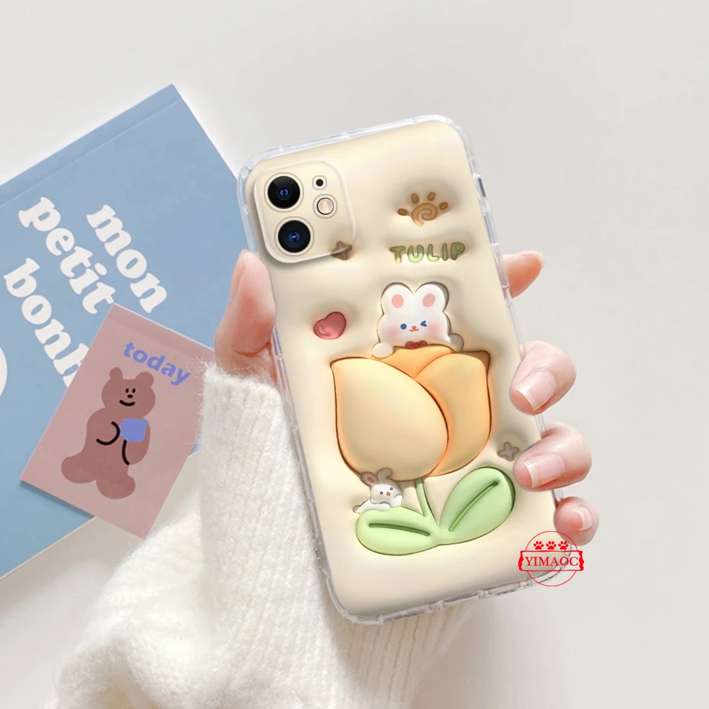 TY12 3D Цветочная планка для Infinix Hot 20 20I 10i 10 11 11S мягкий чехол с мультяшным рисунком 9