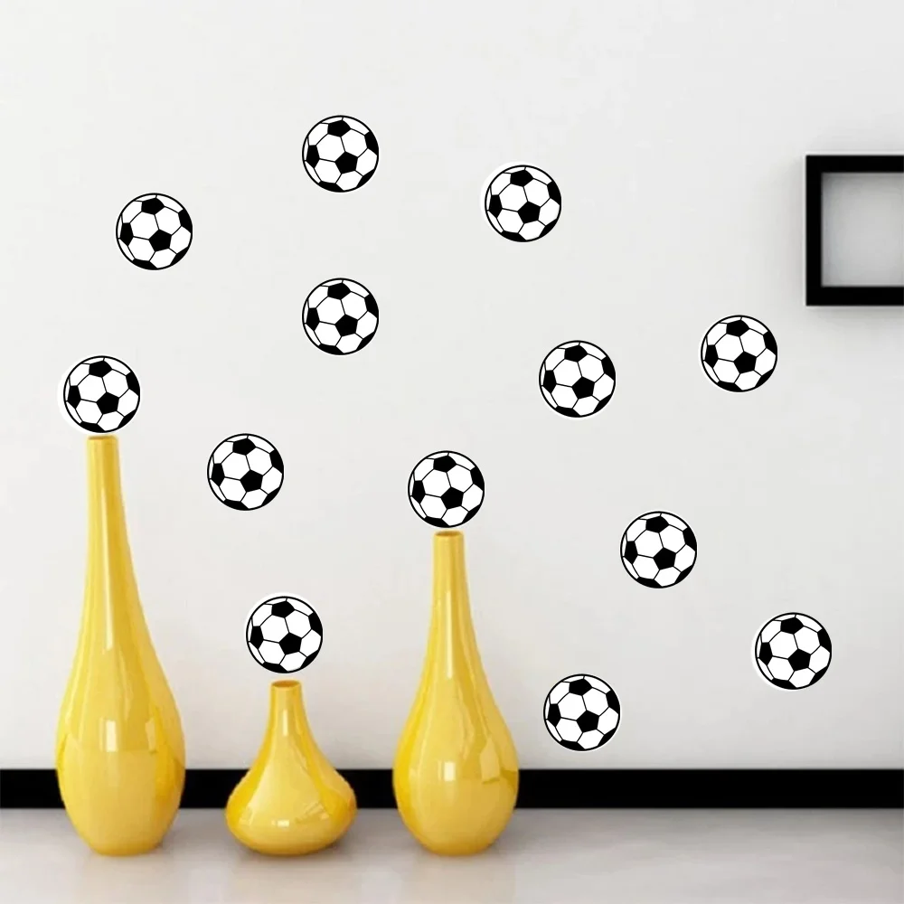 

20PCS Sports Boys Bedroom Decor PVC Wall Stickers Self Adhesive Football Soccer Ball Sticker for Kids Rooms Nursery Decoration