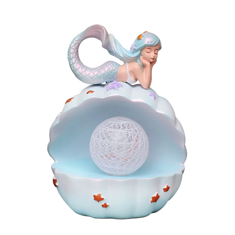 

Mermaid Statue Creative Model Night Light Home Decoration Accessories Birthday Gift Decoration Girl Bedside Desktop Decoration