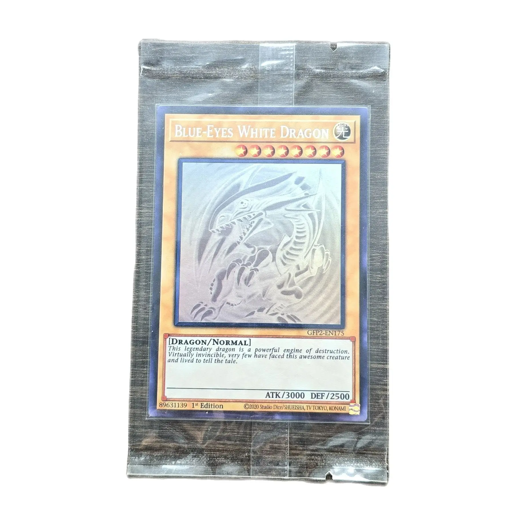 YuGiOh Ghost из прошлого GFP2 Blue-EyeWhite Dragon коллекция хобби Подарочная игрушечная карточка