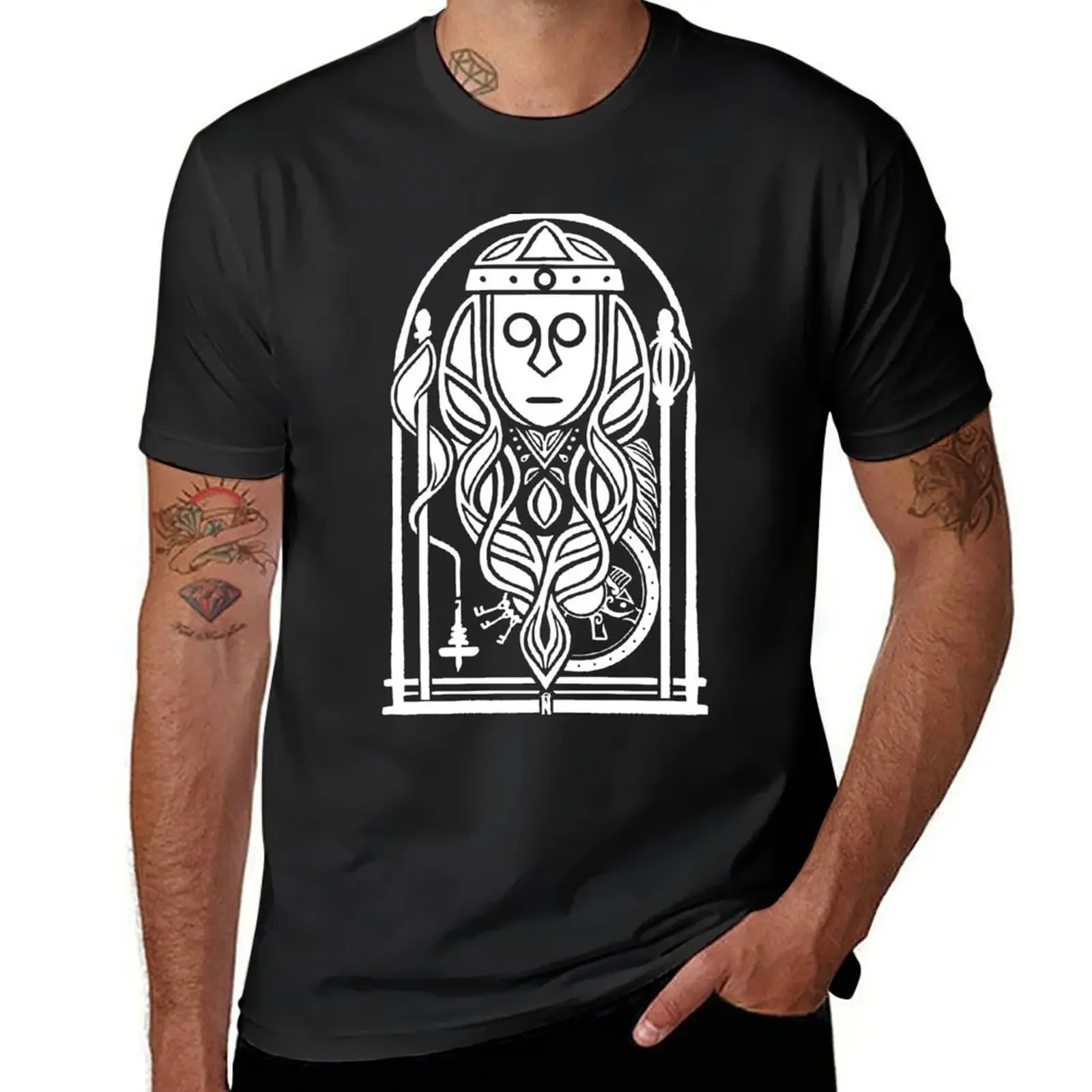 Футболка Frigg Freyja Frija-Скандинавская богиня Art-белая рубашка Футболки с графическим