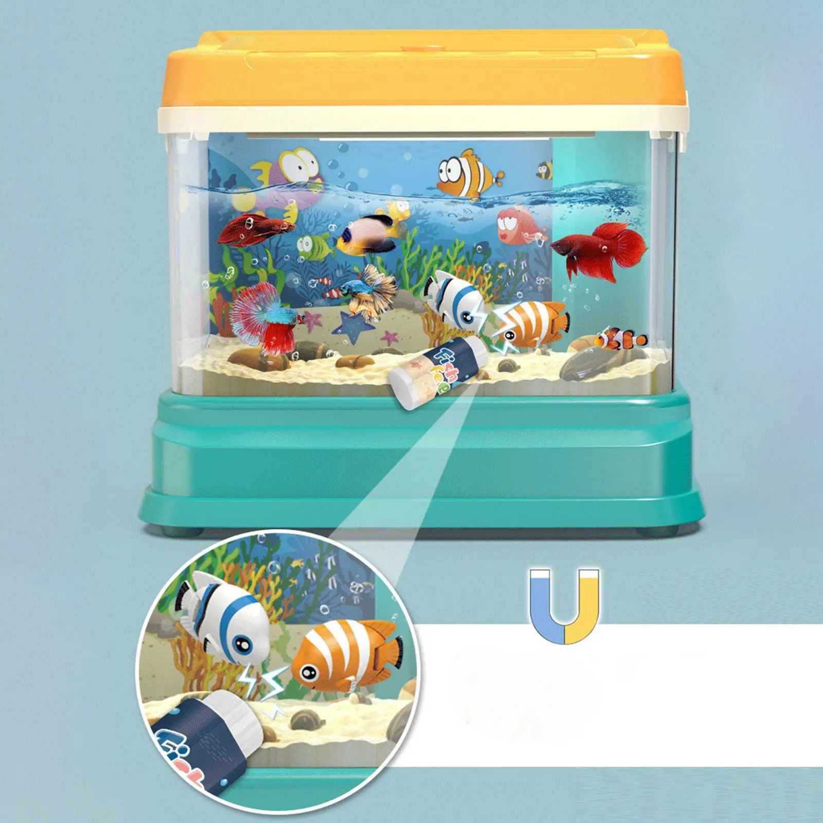 аквариум игрушка с рыбками