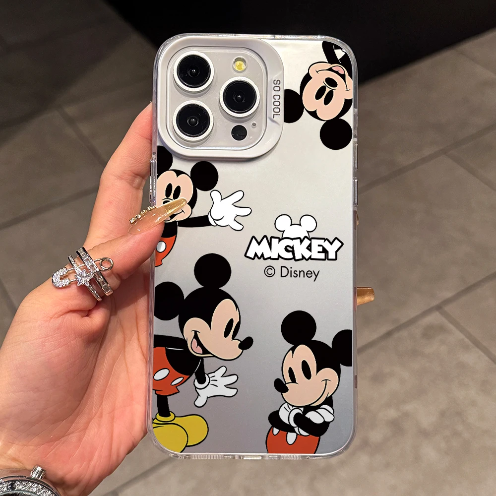 Чехол для телефона Disney с Микки и Минни для iPhone 17 Air, 16, 16e, 15, 14 Plus, 13, 12, 11 Pro Max, X, Xs, XR, 8 – Цветной, серебристый, жесткий чехол (art.: 3920db04aa53e) - 3920db04aa53e