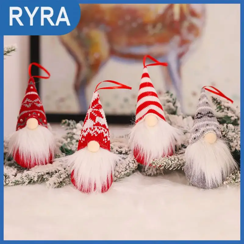 

Рождественская кукла в лесу для стариков, Вязаная Шерстяная безлицевая кукла, садовая защита, подвесные украшения в виде капли, украшение для рождественской елки, подвеска