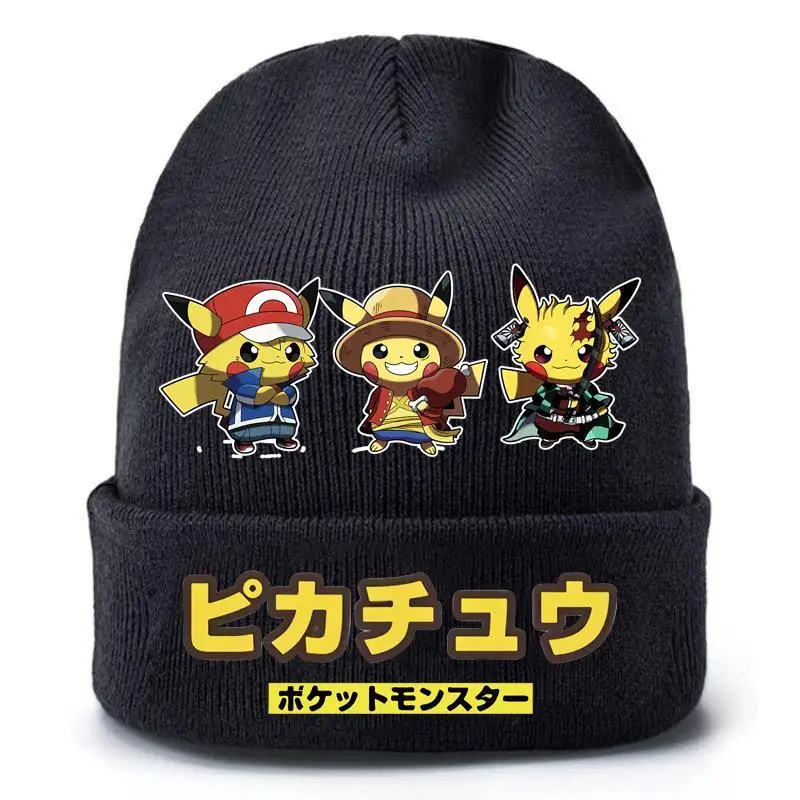 

Pokemon Anime Cartoon Movie Pikachu Cute Knitted Hat Warm Autumn and Winter Versatile Fashion Men and Women Hip Hop Hat Gift