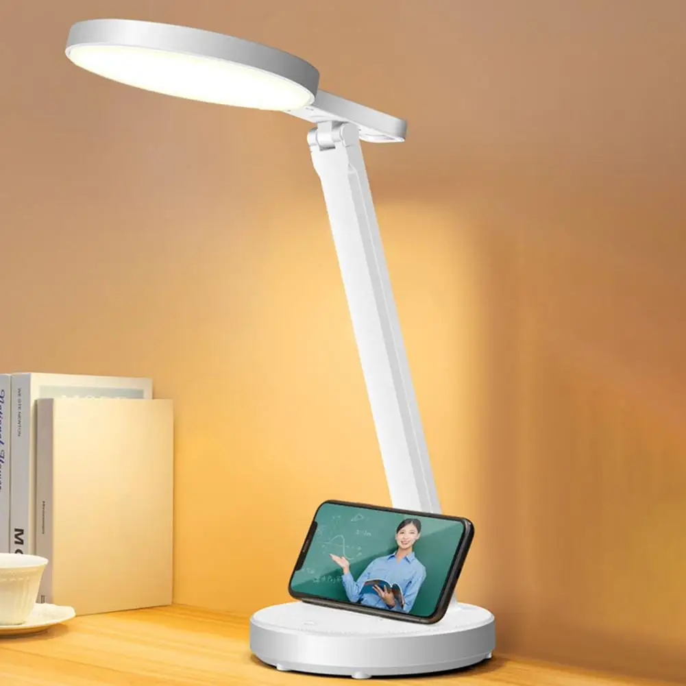 

Useful LED Lamp Not-dazzling Flicker Free Foldable LED Desk Lamp Eye-caring Reading Light Bedside Lamp Illumination