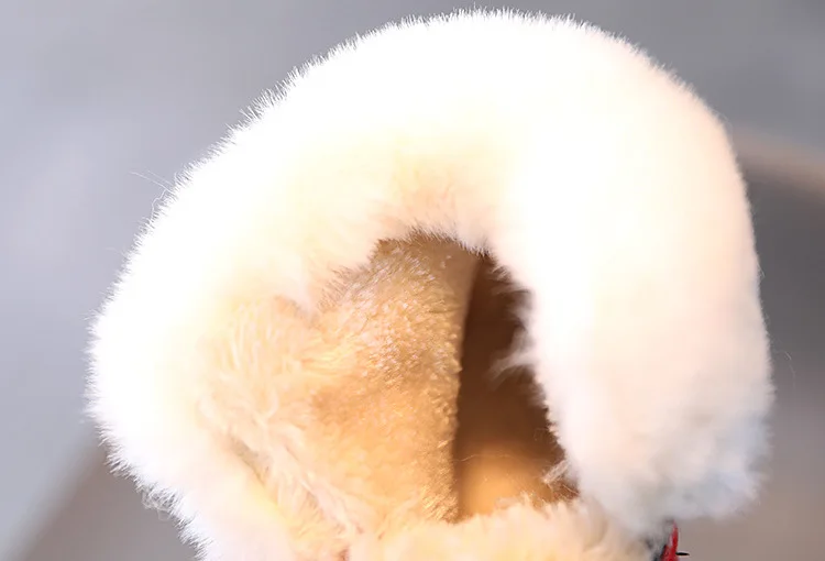 Winter Boots for Toddler Girl Leather Shoes Fashion Sequins Pearl Plush Warm Girls Ankle Boots Baby Girl Shoes SP094