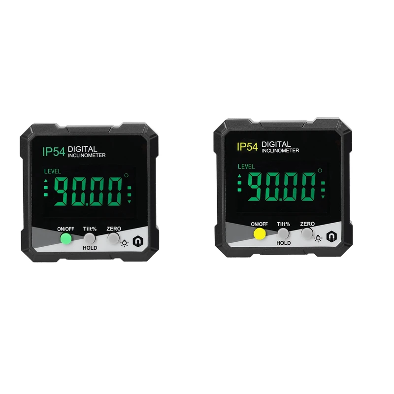

IP54 4X90° Portable Digital Inclinometer LCD Backlight Digital Protractor Slope Meter Digital Angle Ruler Reusable (Green)