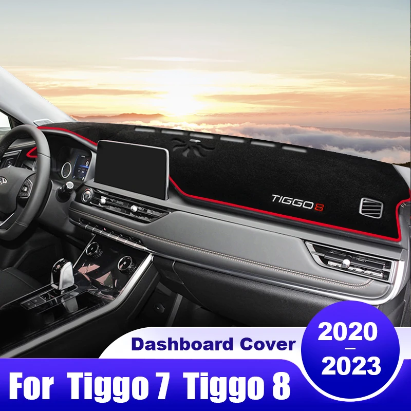 

Чехол для приборной панели автомобиля Chery Tiggo 7 Tiggo 8 Pro 2020 2021 2022 2023 Tiggo8 Tiggo7, солнцезащитный козырек, Нескользящие аксессуары