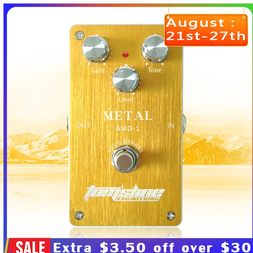 

Aroma AMD-1 Electric Guitar Metal Effect Pedal True Bypass Aluminum Alloy Housing Electric Guitar Accessories Effect Pedal