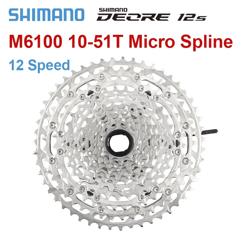 Кассета Shimano Deore CS-M6100 12S M6100 Звездочка с Micro Spline для горного велосипеда свободное