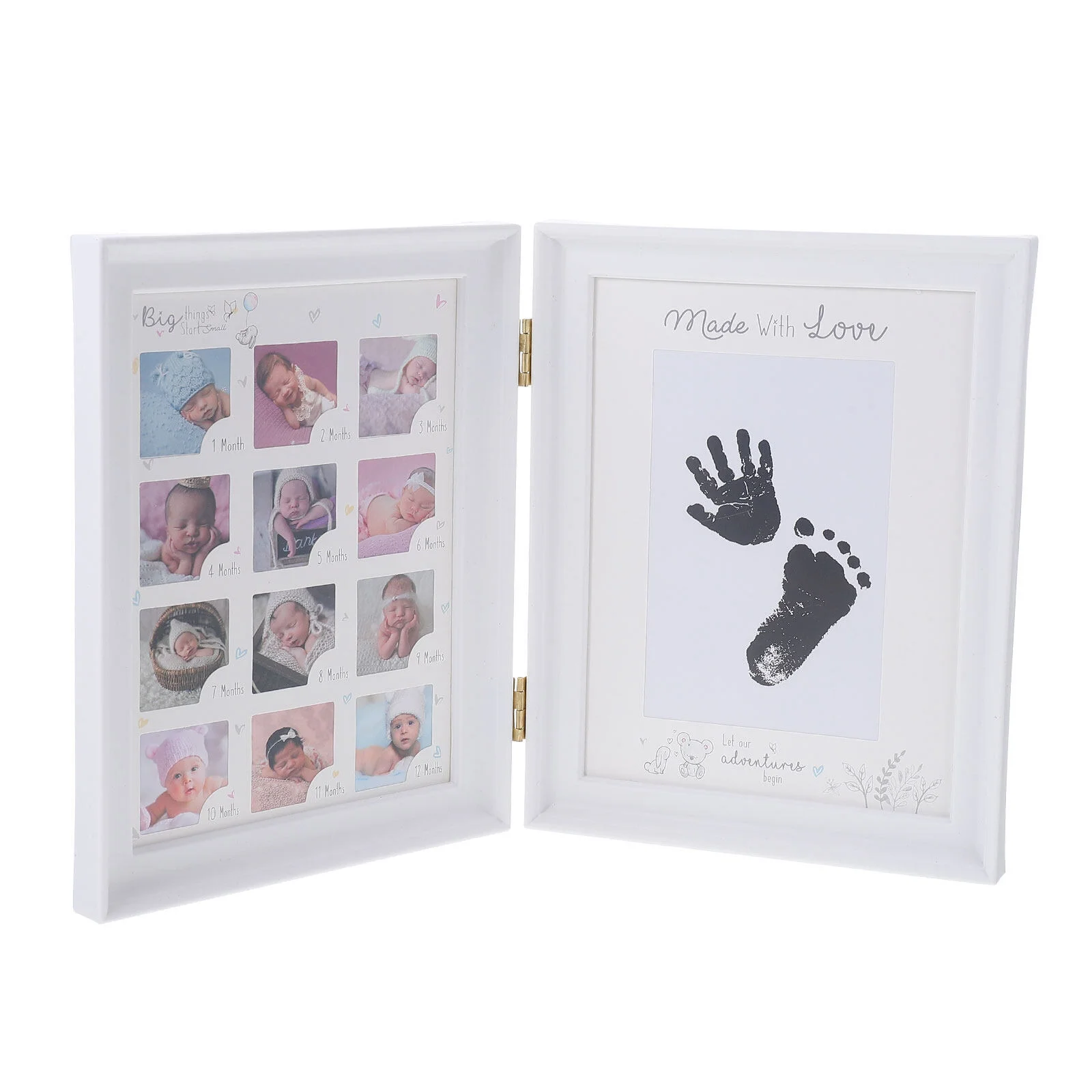 

Ink Pad Photo Frame Set Table Adornment Desktop Picture Ornament Infant Growth Recorder Newborn Rustic Frames