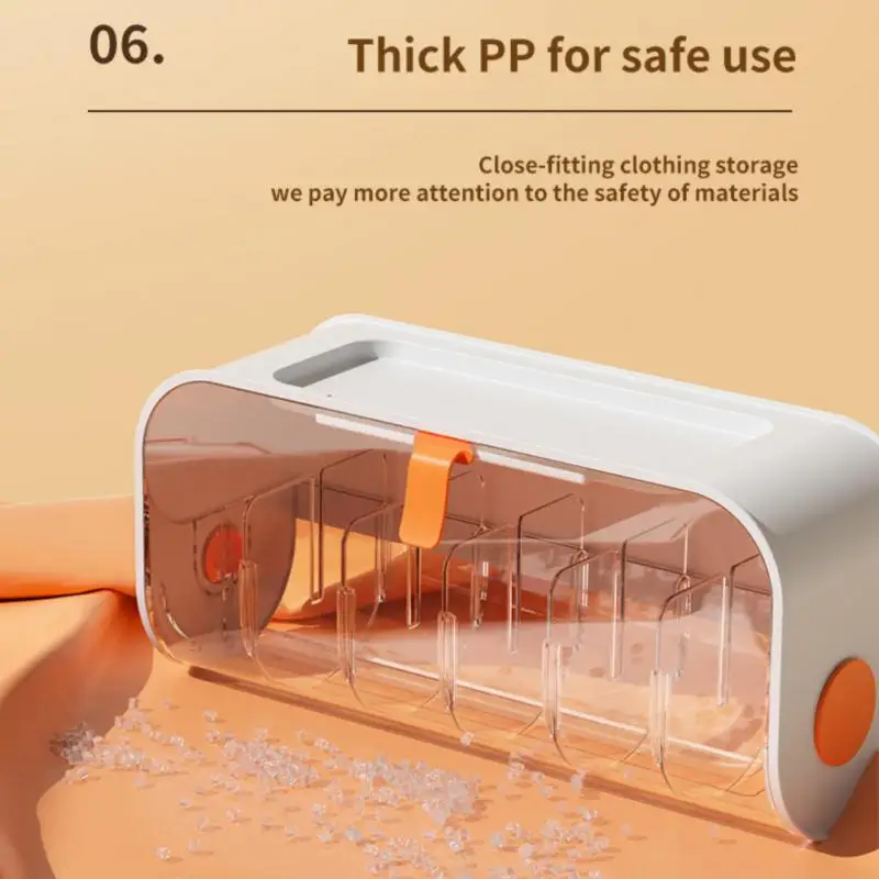 

2023 Storage Rack Trace-free Space Saving Compartment Storage Box Transparent Multifunctional Underwear Storage Box Wholesale