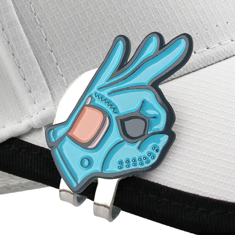 

Golf cap clip Mark OK gesture with magnet clip new ball mark position mark Golf Mark accessories