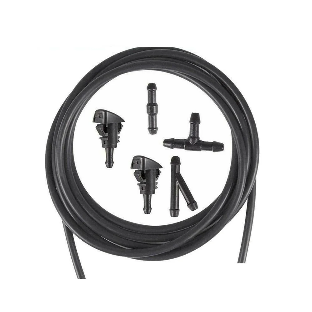 

For Dodge Durango Charger RAM Car Windshield Washer Wiper Water Spray Nozzle Jet With Hose And Connector Kit 4805742AB